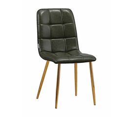 Стул LUCAS экокожа зеленый, каркас круглый золото | Интернет магазин мебели и декора LifeDekor