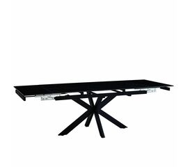 Стол керамический VENECJA Shashi black 160-240*90, каркас черный | Интернет магазин мебели и декора LifeDekor