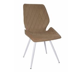 Стул OSTIN велюр золотой, каркас круглый белый | Интернет магазин мебели и декора LifeDekor