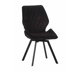Стул OSTIN 360 велюр графит, каркас квадрат черный | Интернет магазин мебели и декора LifeDekor