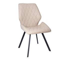 Стул OSTIN 360 экокожа кремовый, каркас квадрат черный | Интернет магазин мебели и декора LifeDekor