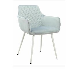 Стул CATALINA велюр пыльно-голубой, каркас белый | Интернет магазин мебели и декора LifeDekor