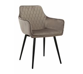 Стул CATALINA велюр антрацит, каркас черный | Интернет магазин мебели и декора LifeDekor