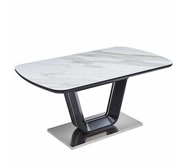 Стол керамический ATHENA 160-200/90*76, каркас черный | Интернет магазин мебели и декора LifeDekor