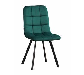 Стул LUCAS велюр изумруд, каркас квадрат черный | Интернет магазин мебели и декора LifeDekor