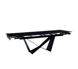 Стол керамический MIRAGE AustriIia sand black 180-240/90*76, каркас черный | Интернет магазин мебели и декора LifeDekor