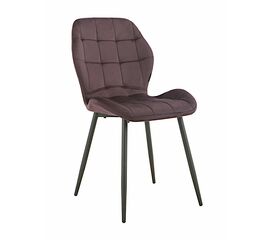 Стул LOLA велюр баклажан, каркас черный | Интернет магазин мебели и декора LifeDekor