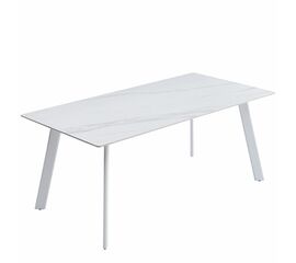 Стол керамический MISTRAL Lisa white 180*90*75, каркас белый | Интернет магазин мебели и декора LifeDekor