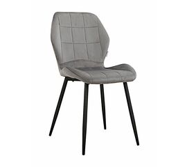 Стул SALLY велюр темно-серый, каркас черный | Интернет магазин мебели и декора LifeDekor