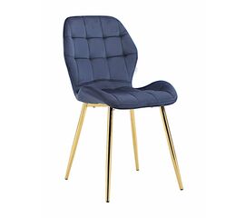 Стул LOLA велюр темно-синий, каркас золото | Интернет магазин мебели и декора LifeDekor