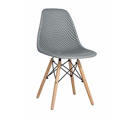 Стул пластиковый Eames DSW GRID серый | Интернет магазин мебели и декора LifeDekor