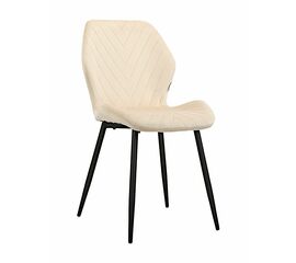 Стул ABEL велюр бежевый, каркас черный | Интернет магазин мебели и декора LifeDekor