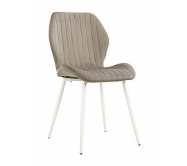 Стул MOLLY велюр антрацит, каркас белый | Интернет магазин мебели и декора LifeDekor