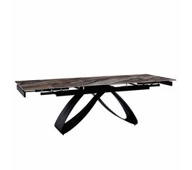 Стол керамический KENIA Porsche grey 160-240/90*76, каркас черный | Интернет магазин мебели и декора LifeDekor