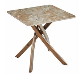 Кофейный столик SENAFE керамика 55*55*55, каркас бронза | Интернет магазин мебели и декора LifeDekor