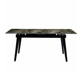 Стол керамический SEVILLE Italy grey 140-180*80*76, каркас черный | Интернет магазин мебели и декора LifeDekor