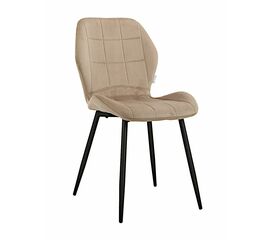 Стул SALLY велюр мокко, каркас черный | Интернет магазин мебели и декора LifeDekor