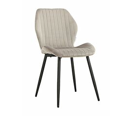 Стул MOLLY велюр серый, каркас черный | Интернет магазин мебели и декора LifeDekor