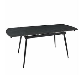 Стол керамический TEXAS  ANTRACITE MATT 120, каркас черный | Интернет магазин мебели и декора LifeDekor