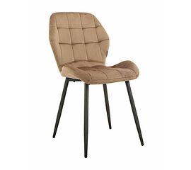 Стул LOLA велюр капучино, каркас черный | Интернет магазин мебели и декора LifeDekor