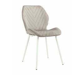 Стул ABEL велюр серый, каркас белый | Интернет магазин мебели и декора LifeDekor