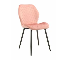 Стул ABEL велюр пыльно-розовый, каркас черный | Интернет магазин мебели и декора LifeDekor