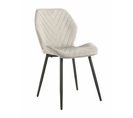 Стул ABEL велюр серый, каркас черный | Интернет магазин мебели и декора LifeDekor