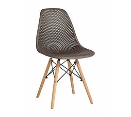 Стул пластиковый Eames DSW GRID коричневый | Интернет магазин мебели и декора LifeDekor