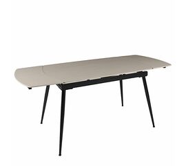 Стол керамический TEXAS  SAND MATT 120, каркас черный | Интернет магазин мебели и декора LifeDekor