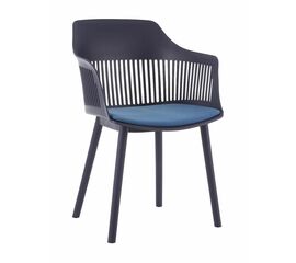 Стул пластиковый BETTY c подушкой синий | Интернет магазин мебели и декора LifeDekor