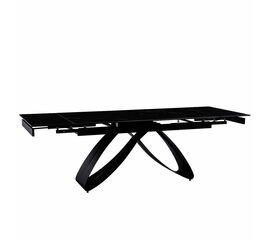 Стол керамический KENIA Shashi black 160-240/90*76, каркас черный | Интернет магазин мебели и декора LifeDekor