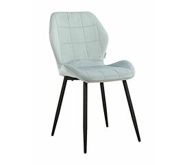 Стул SALLY велюр пыльно-голубой, каркас черный | Интернет магазин мебели и декора LifeDekor