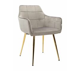 Стул STELLA велюр серый, каркас золото | Интернет магазин мебели и декора LifeDekor