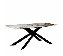 Стол керамический MERLIN Pandora 2 200*80*76, каркас черный | Интернет магазин мебели и декора LifeDekor
