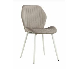 Стул MOLLY велюр серый, каркас белый | Интернет магазин мебели и декора LifeDekor