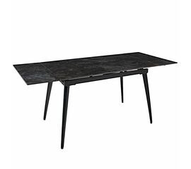 Стол керамический DENVER  UMBER GLOSS 120, каркас черный | Интернет магазин мебели и декора LifeDekor