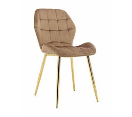 Стул LOLA велюр капучино, каркас золото | Интернет магазин мебели и декора LifeDekor