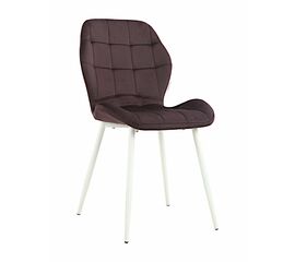 Стул LOLA велюр баклажан, каркас белый | Интернет магазин мебели и декора LifeDekor
