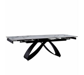 Стол керамический KENIA Bentley whie 160-240/90*76, каркас черный | Интернет магазин мебели и декора LifeDekor