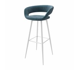 Стул барный Барни Р 900, b08 BLUE LUX/БЕЛЫЙ | Интернет магазин мебели и декора LifeDekor