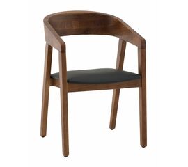 Стул Вудкерри каркас дерево цвет темный орех экокожа черный | Интернет магазин мебели и декора LifeDekor