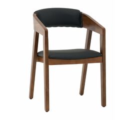 Стул Вудкерри S каркас дерево цвет темный орех экокожа черный | Интернет магазин мебели и декора LifeDekor