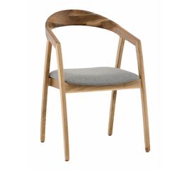 Стул Вудмилан каркас дерево цвет натуральный орех рогожка серый | Интернет магазин мебели и декора LifeDekor
