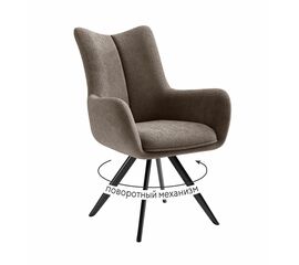 Стул DikLine 351 поворотный BL05 капучино, ножки черные | Интернет магазин мебели и декора LifeDekor