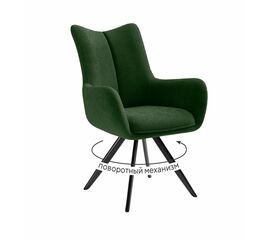 Стул DikLine 351 поворотный BL10 зеленый, ножки черные | Интернет магазин мебели и декора LifeDekor