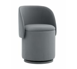 Пуф-трансформер Таунсвилл вращающийся с ящиком велюр серый | Интернет магазин мебели и декора LifeDekor