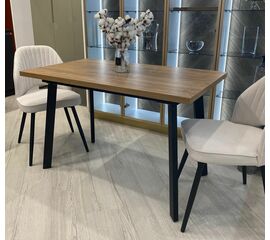 Стол КАНЗАС 120 ДУБ КУНЕО / Черный каркас М-City | Интернет магазин мебели и декора LifeDekor