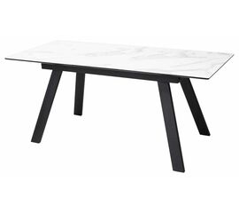 Стол МОРИС-2 140 MATTE БЕЛЫЙ МРАМОР, керамика / Черный каркас, М-City | Интернет магазин мебели и декора LifeDekor