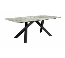 Стол DikLine KS220 керамика серый мрамор С20 глянец /опоры черные | Интернет магазин мебели и декора LifeDekor