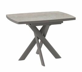 Стол LEONEL-110 (110/145 х 80 /камень бежевый-HPL/капучино) | Интернет магазин мебели и декора LifeDekor